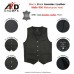 ARD Champs™ Men's Motorcycle Vest Genuine Cowhide Leather Black New Style Vest